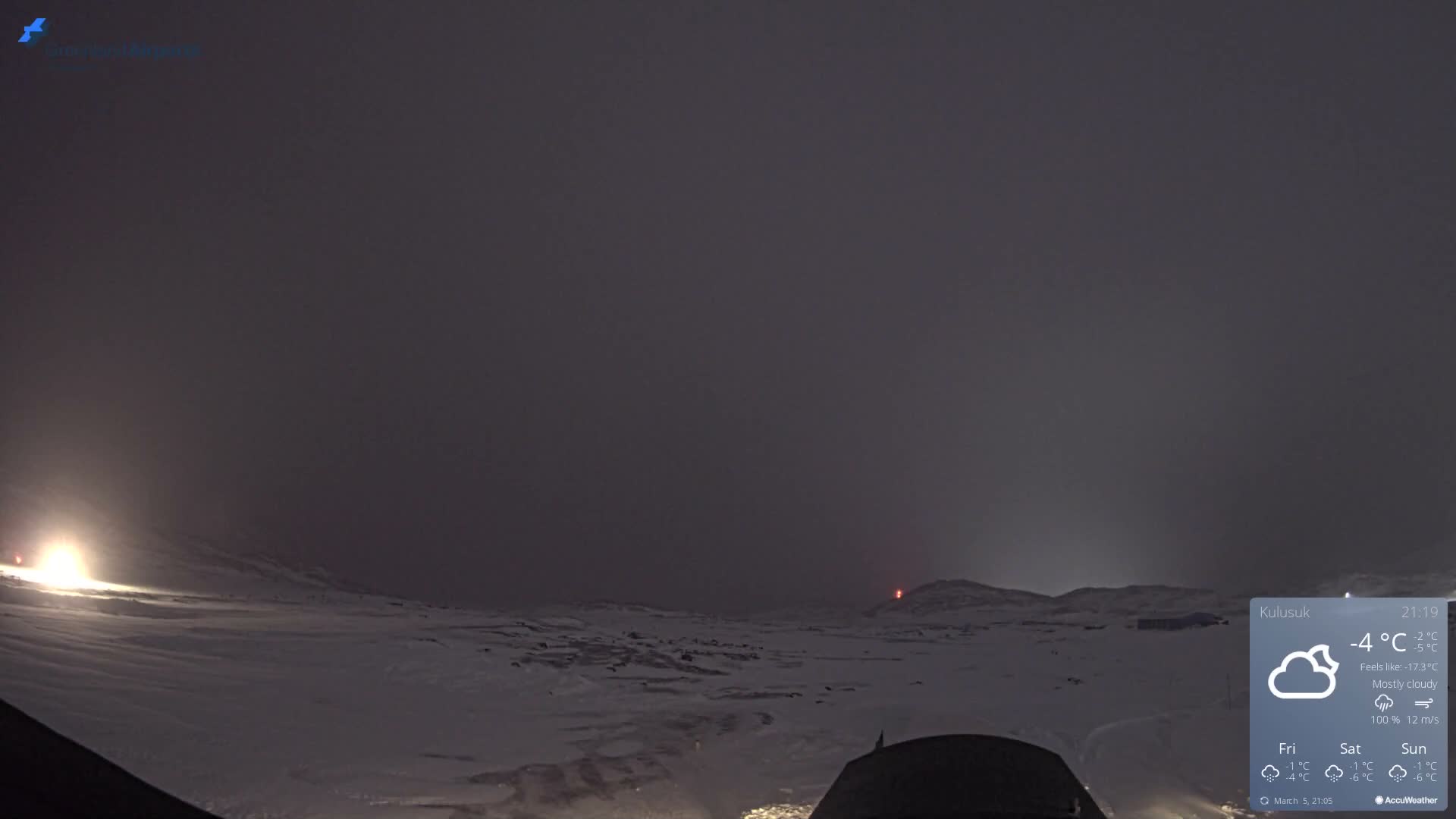 Kulusuk Airport West Towards Live Cam KUS / BGKK- Kulusuk, Sermersooq, Greenland, Denmark
