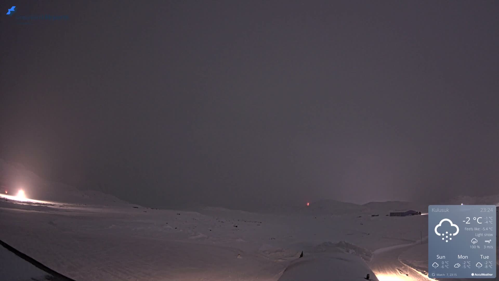 Kulusuk Airport West Towards Live Cam KUS / BGKK- Kulusuk, Sermersooq, Greenland, Denmark