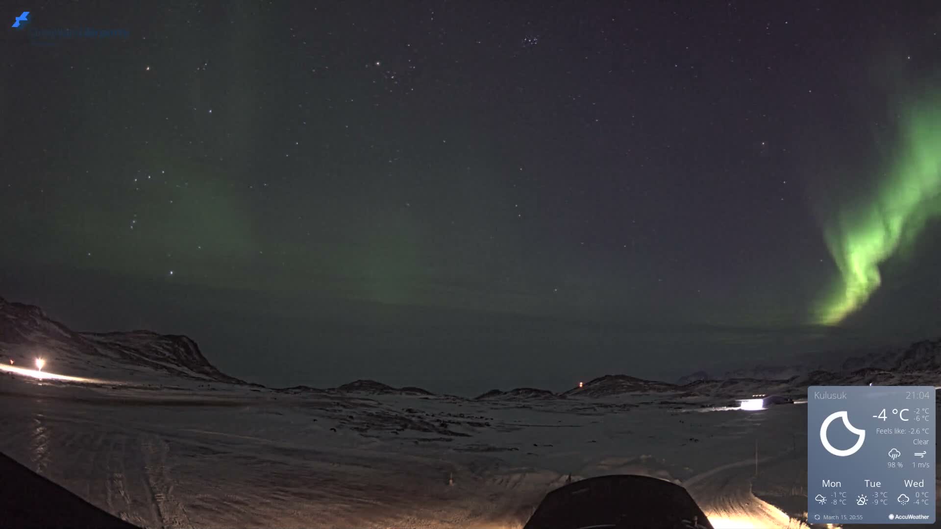 Kulusuk Airport West Towards Live Cam KUS / BGKK- Kulusuk, Sermersooq, Greenland, Denmark