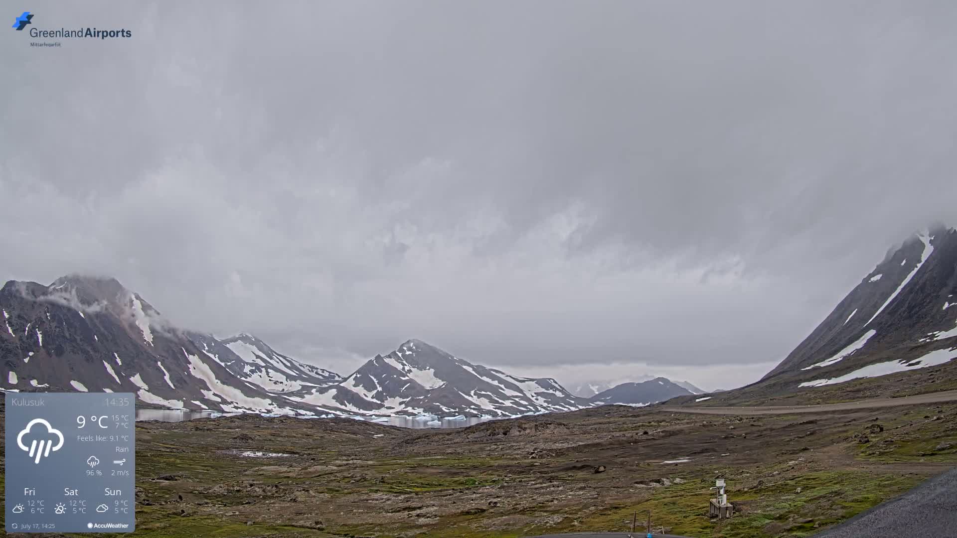 Kulusuk Airport East Towards View Live Cam  KUS / BGKK- Kulusuk, Sermersooq, Greenland, Denmark