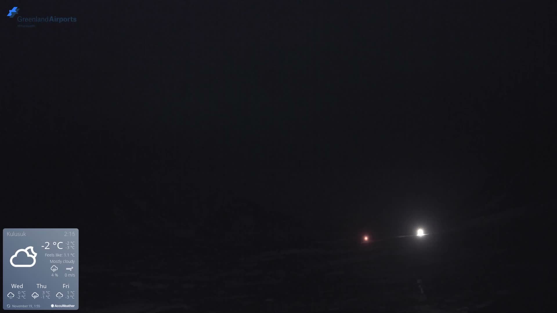 Kulusuk Airport East Towards View Live Cam  KUS / BGKK- Kulusuk, Sermersooq, Greenland, Denmark