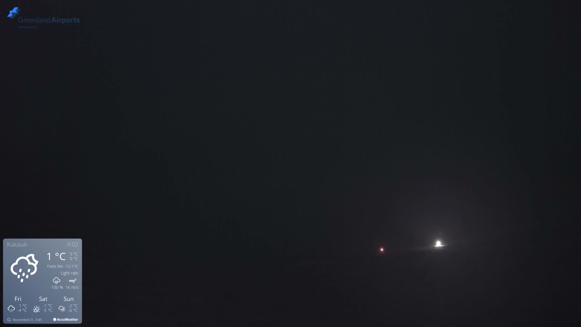 Kulusuk Airport East Towards View Live Cam  KUS / BGKK- Kulusuk, Sermersooq, Greenland, Denmark