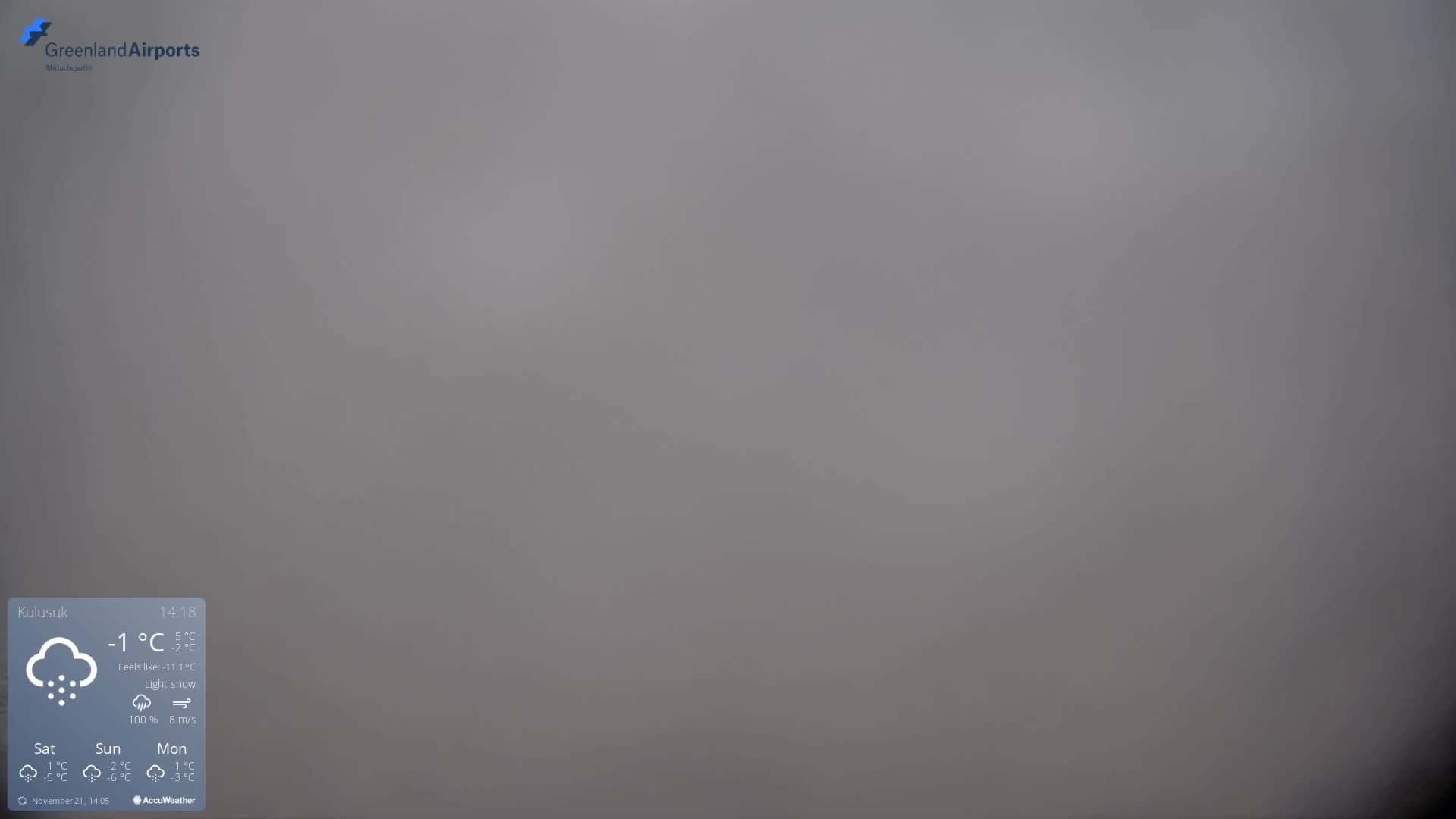 Kulusuk Airport East Towards View Live Cam  KUS / BGKK- Kulusuk, Sermersooq, Greenland, Denmark