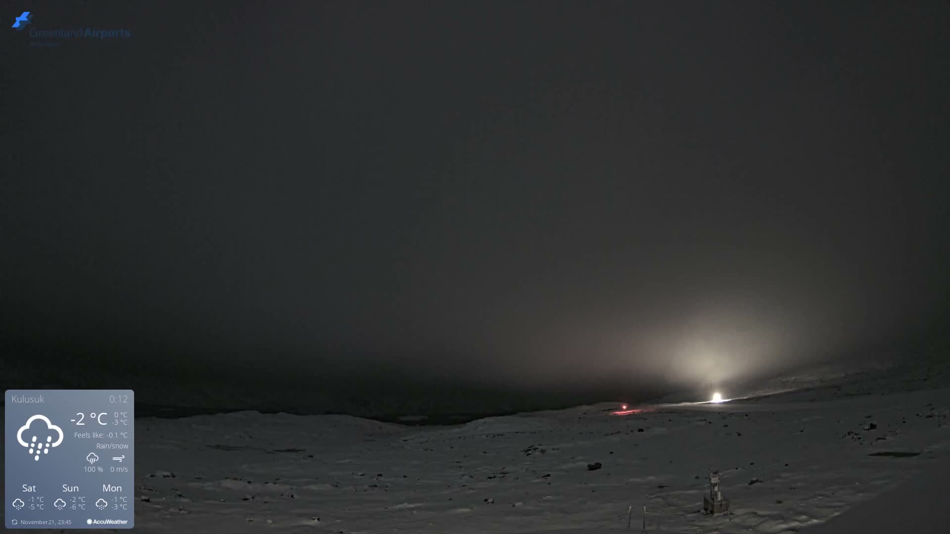 Kulusuk Airport East Towards View Live Cam  KUS / BGKK- Kulusuk, Sermersooq, Greenland, Denmark