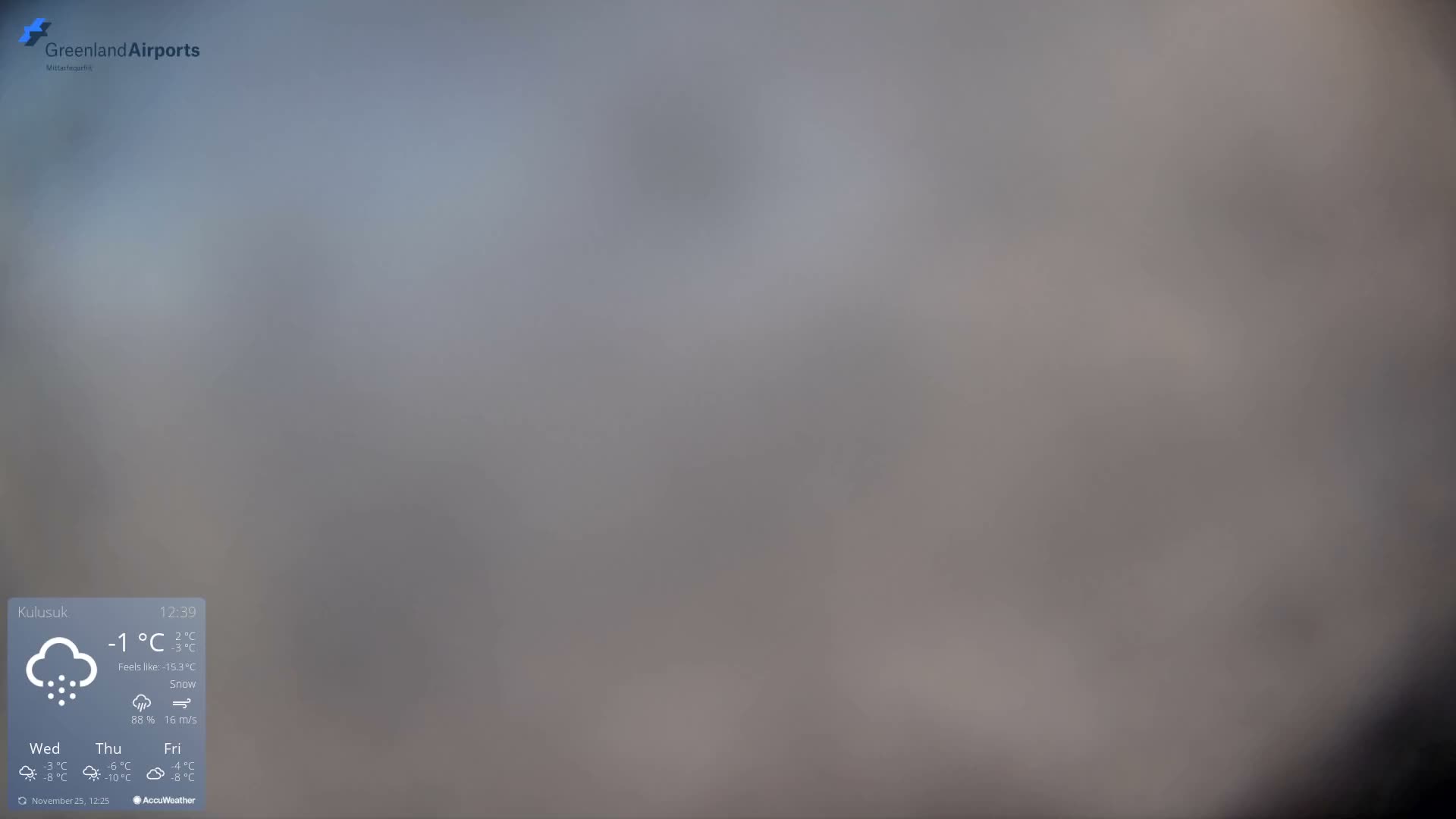 Kulusuk Airport East Towards View Live Cam  KUS / BGKK- Kulusuk, Sermersooq, Greenland, Denmark