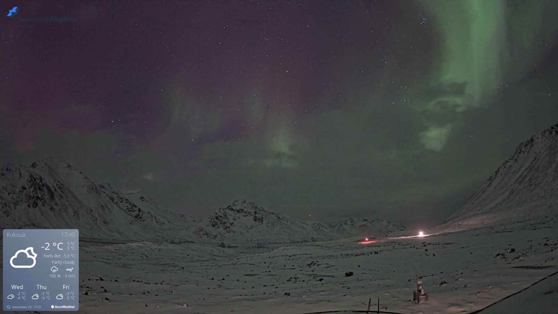 Kulusuk Airport East Towards View Live Cam  KUS / BGKK- Kulusuk, Sermersooq, Greenland, Denmark