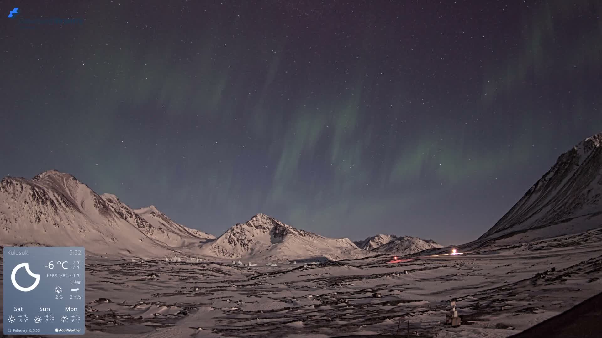 Kulusuk Airport East Towards View Live Cam  KUS / BGKK- Kulusuk, Sermersooq, Greenland, Denmark