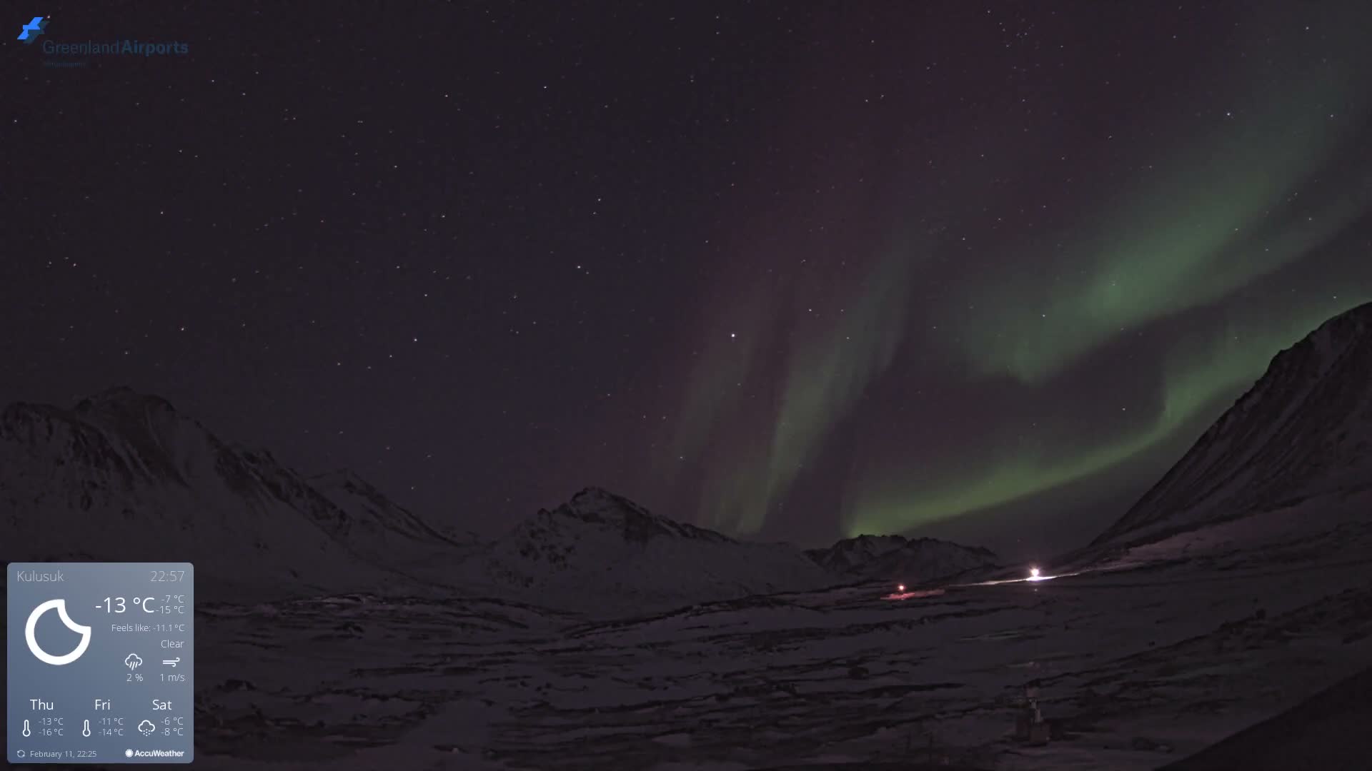 Kulusuk Airport East Towards View Live Cam  KUS / BGKK- Kulusuk, Sermersooq, Greenland, Denmark
