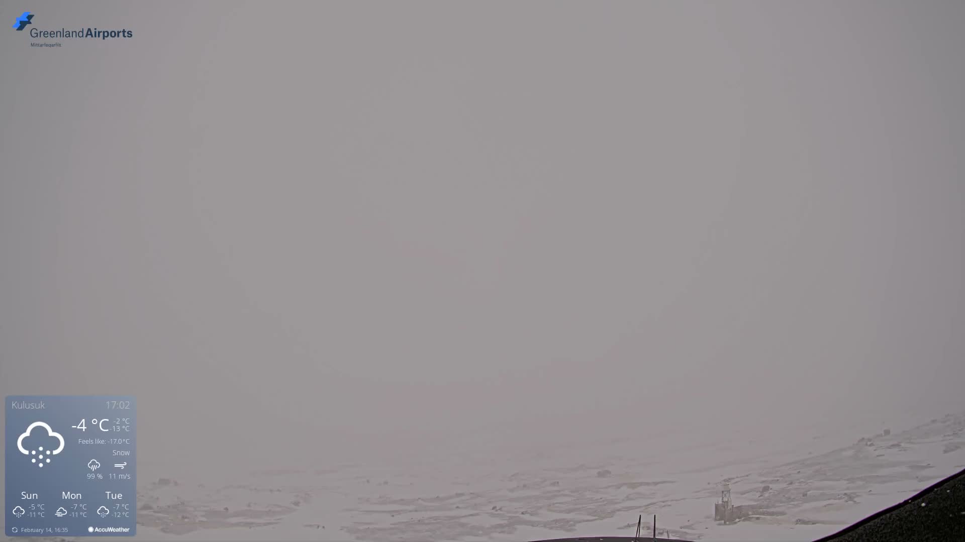 Kulusuk Airport East Towards View Live Cam  KUS / BGKK- Kulusuk, Sermersooq, Greenland, Denmark