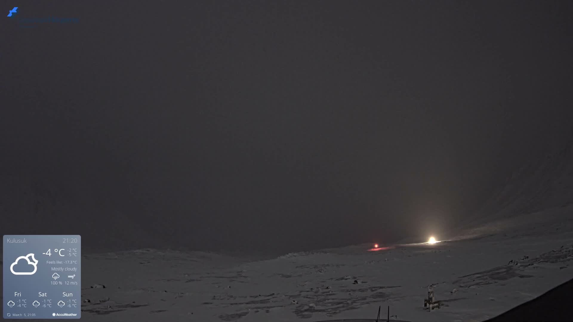 Kulusuk Airport East Towards View Live Cam  KUS / BGKK- Kulusuk, Sermersooq, Greenland, Denmark