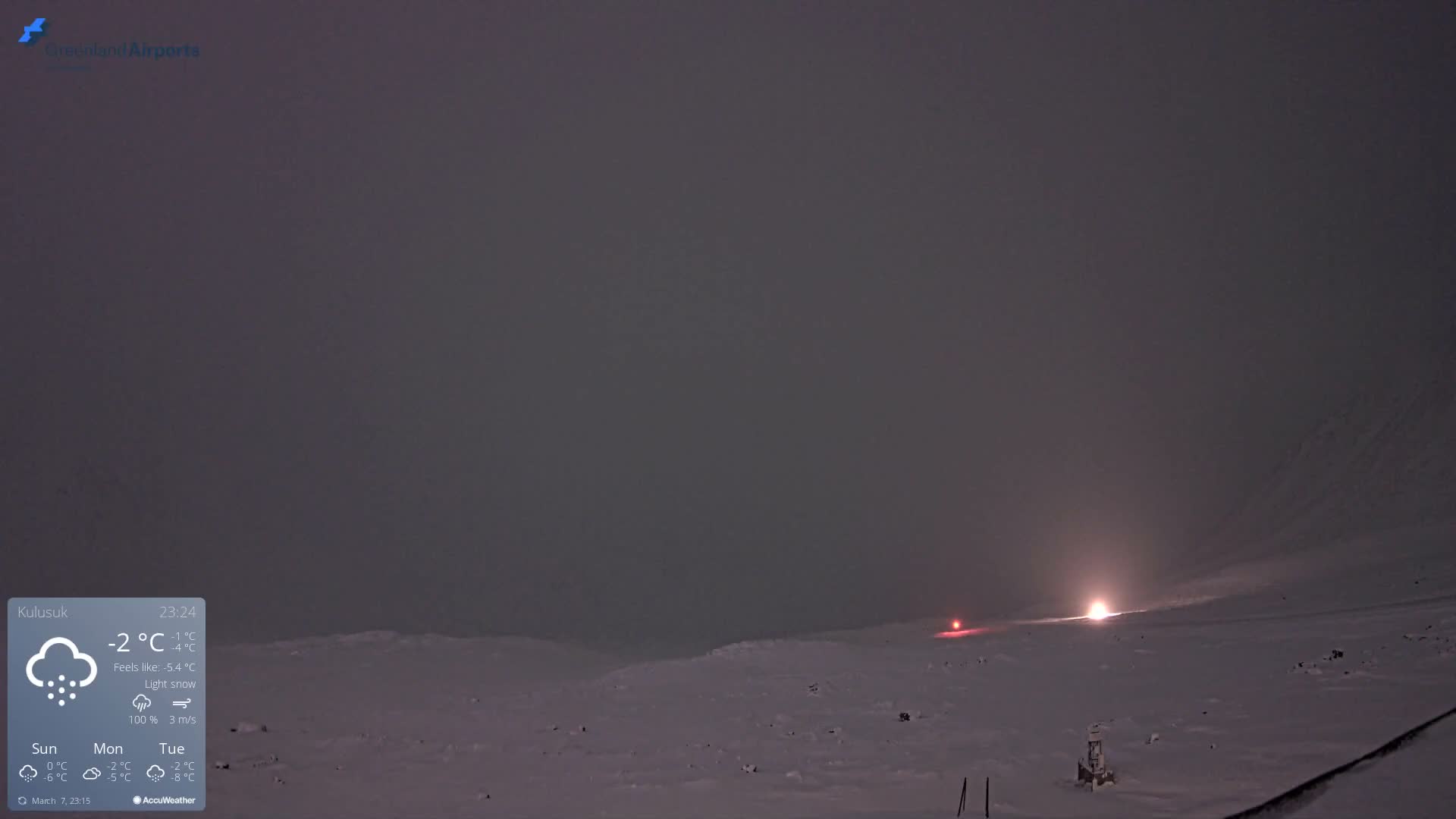 Kulusuk Airport East Towards View Live Cam  KUS / BGKK- Kulusuk, Sermersooq, Greenland, Denmark
