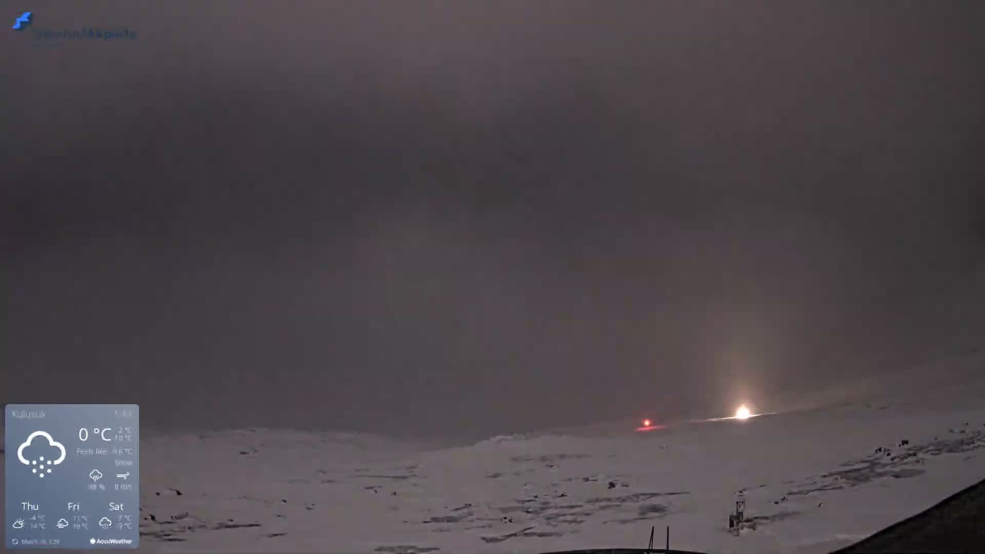 Kulusuk Airport East Towards View Live Cam  KUS / BGKK- Kulusuk, Sermersooq, Greenland, Denmark