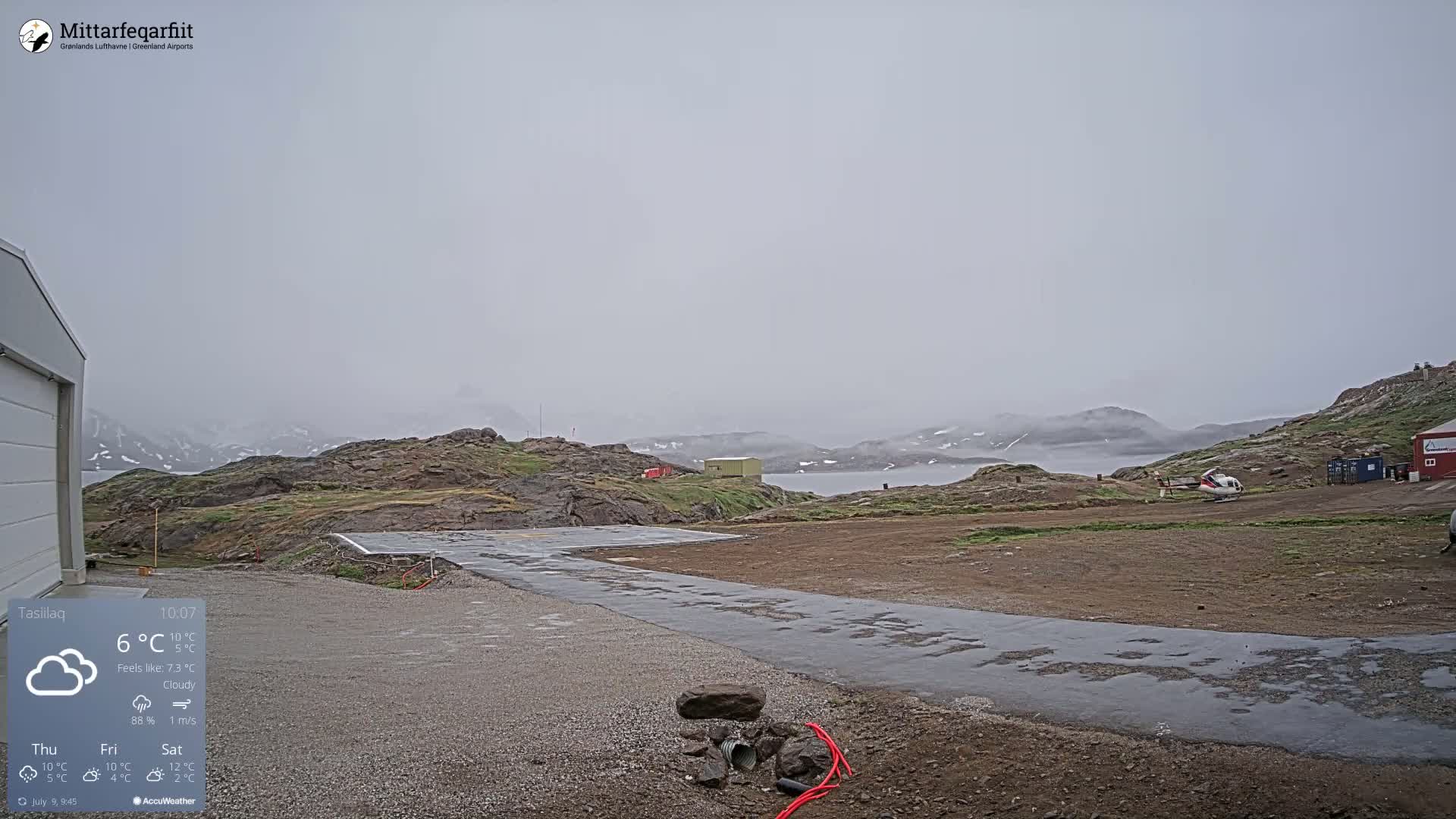 Tasiilaq Heliport Live Cam AGM / BGAM - Tasiilaq, Sermersooq, Greenland, Denmark