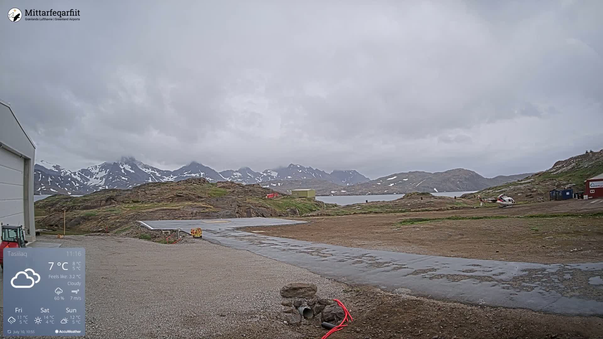 Tasiilaq Heliport Live Cam AGM / BGAM - Tasiilaq, Sermersooq, Greenland, Denmark