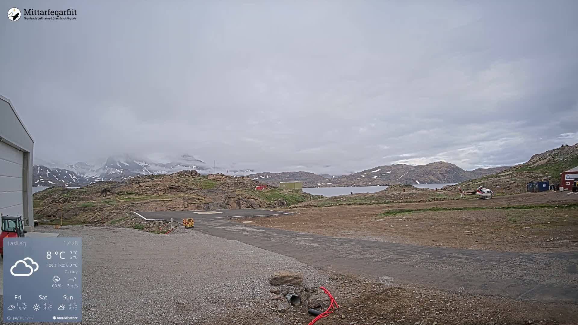 Tasiilaq Heliport Live Cam AGM / BGAM - Tasiilaq, Sermersooq, Greenland, Denmark