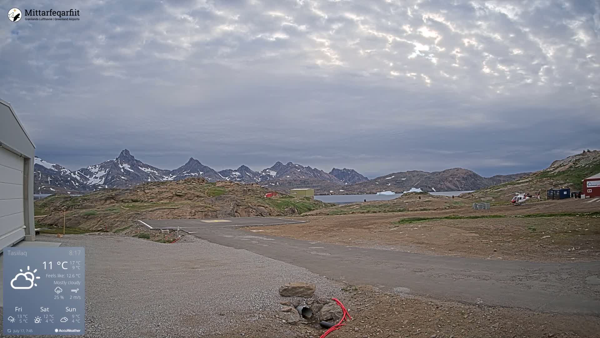 Tasiilaq Heliport Live Cam AGM / BGAM - Tasiilaq, Sermersooq, Greenland, Denmark