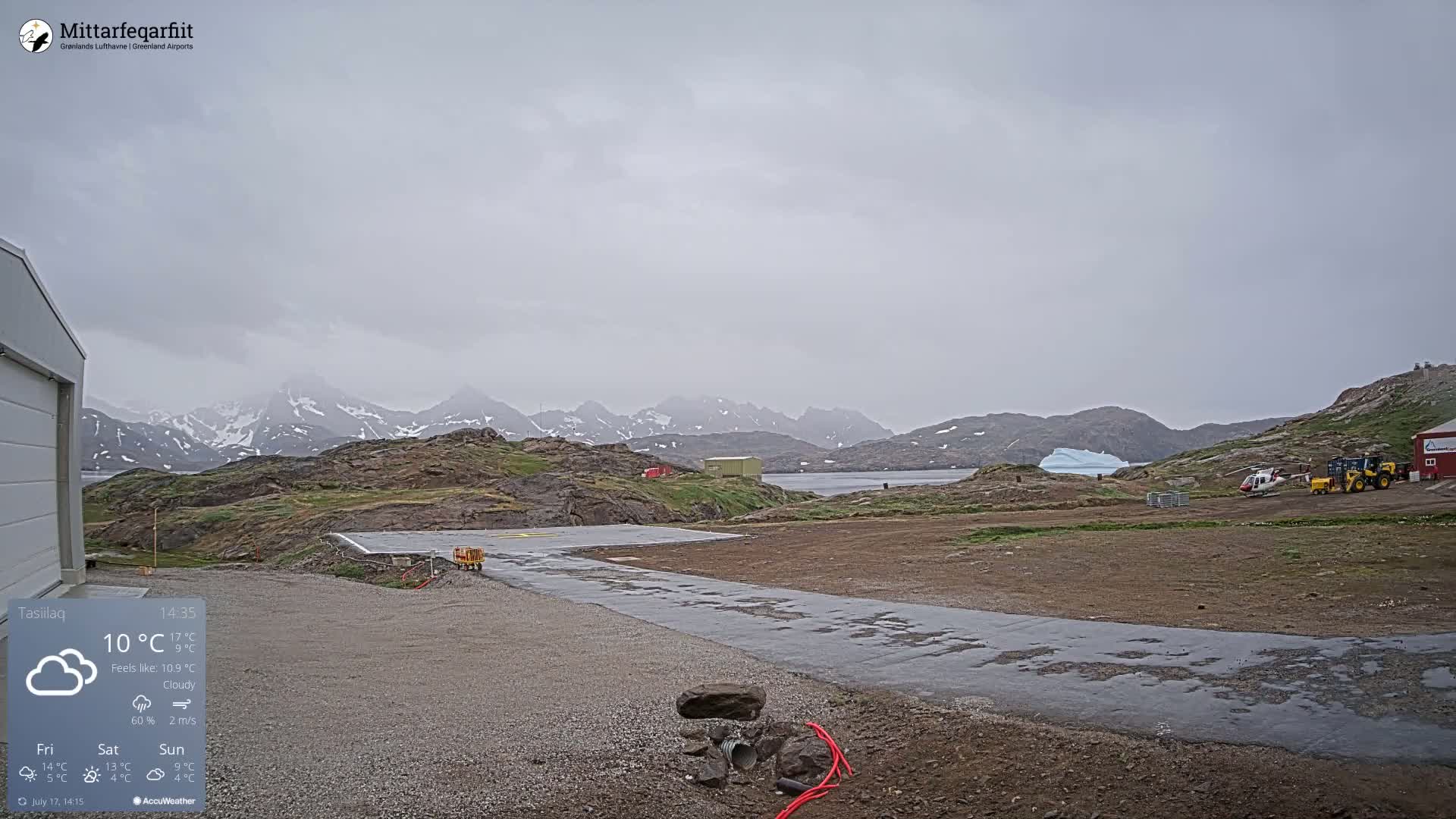 Tasiilaq Heliport Live Cam AGM / BGAM - Tasiilaq, Sermersooq, Greenland, Denmark