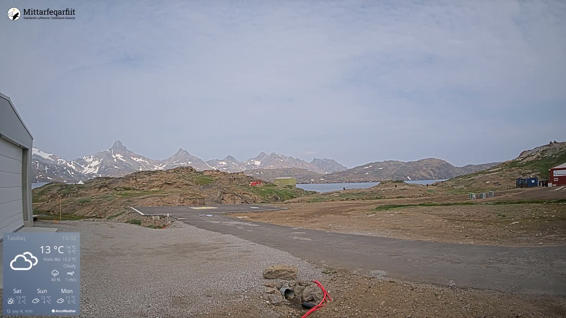 Tasiilaq Heliport Live Cam AGM / BGAM - Tasiilaq, Sermersooq, Greenland, Denmark