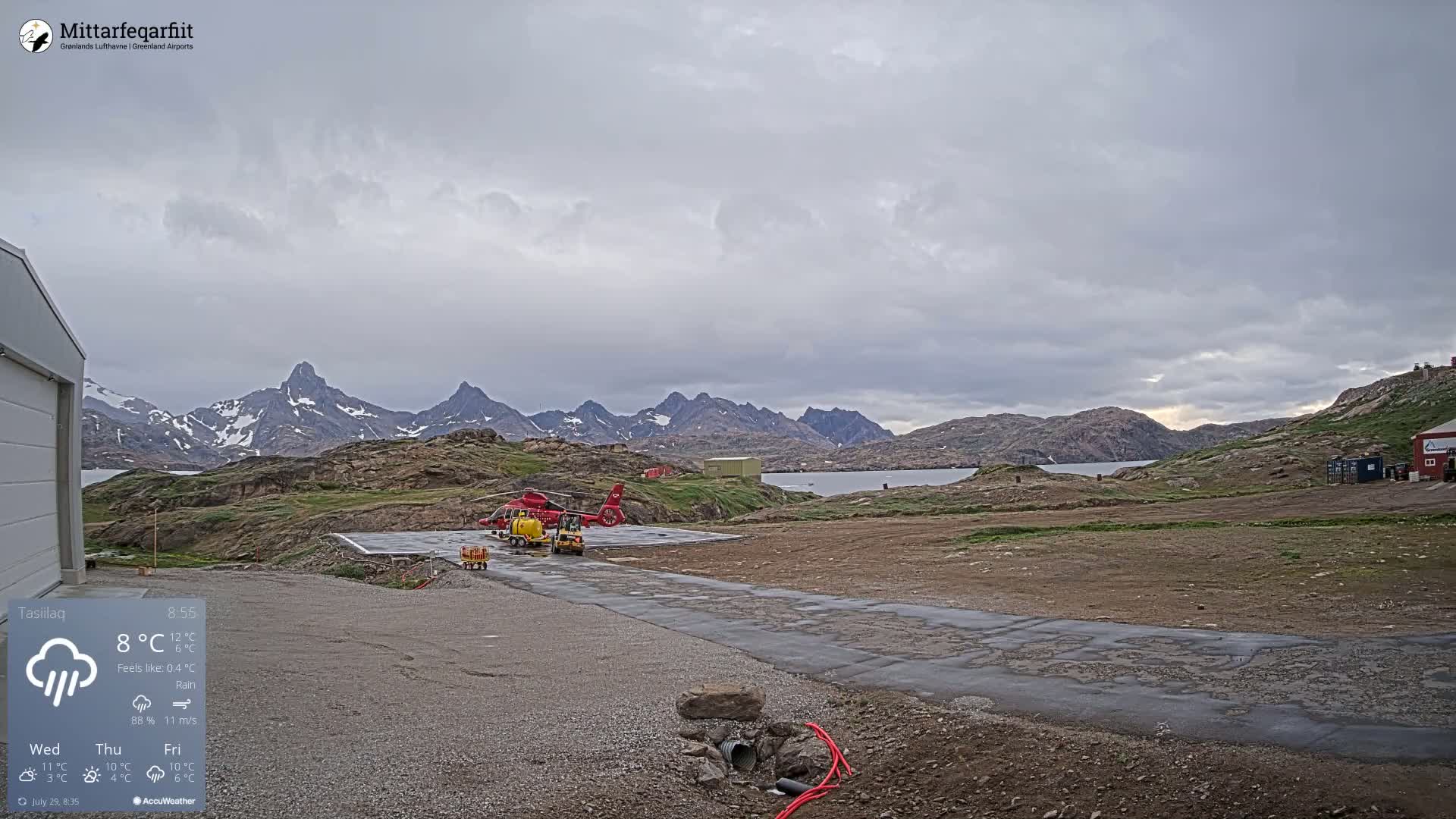 Tasiilaq Heliport Live Cam AGM / BGAM - Tasiilaq, Sermersooq, Greenland, Denmark