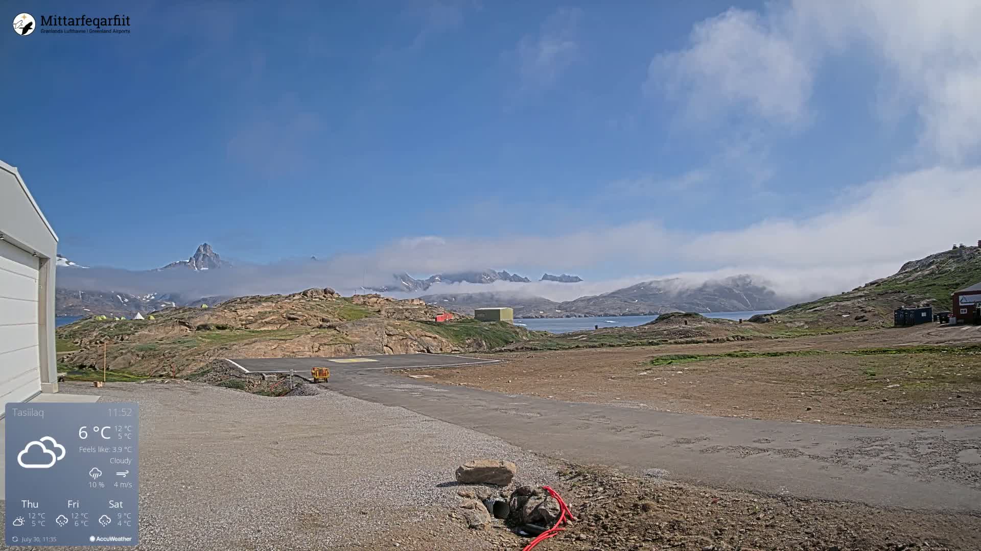 Tasiilaq Heliport Live Cam AGM / BGAM - Tasiilaq, Sermersooq, Greenland, Denmark