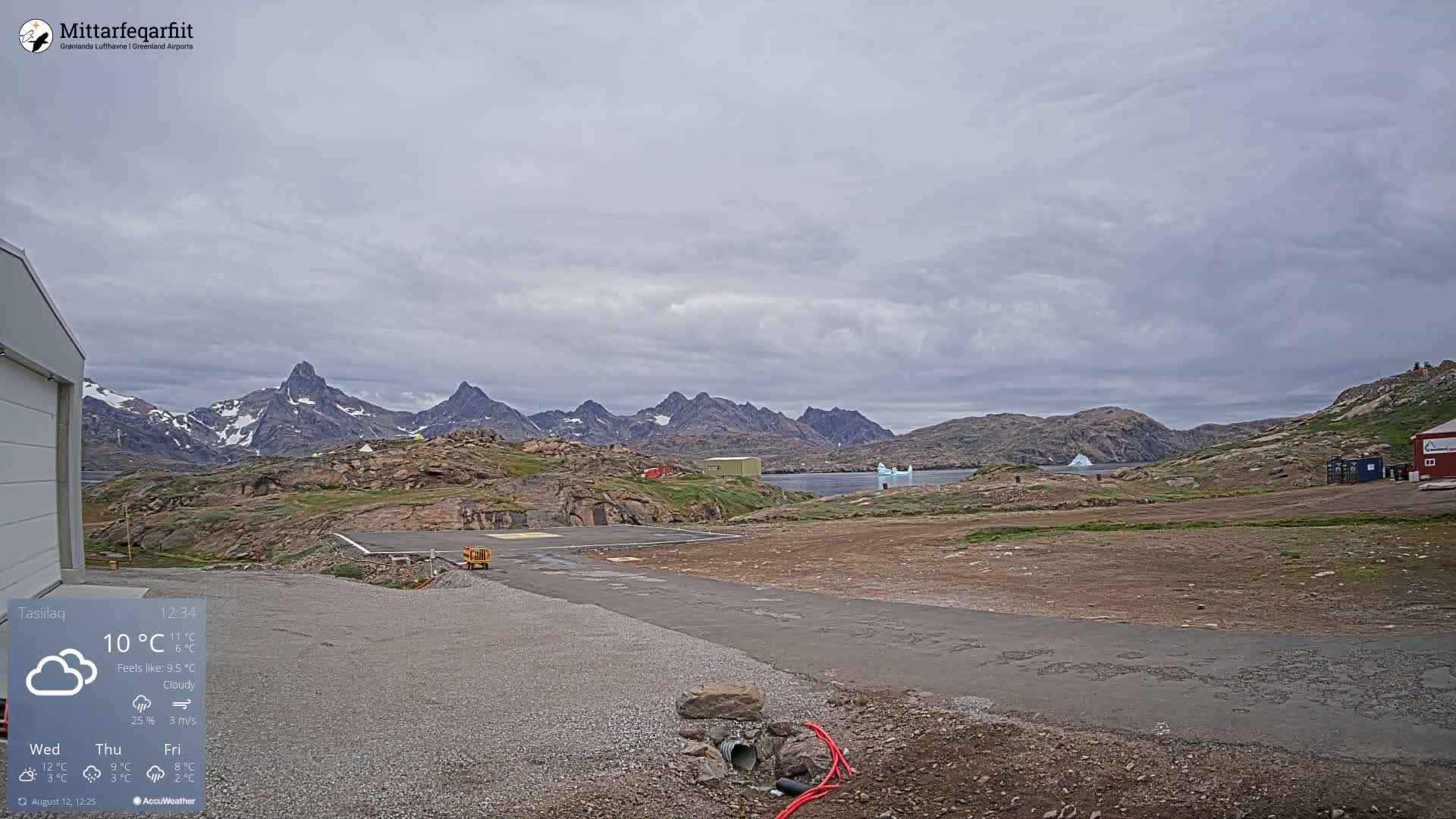 Tasiilaq Heliport Live Cam AGM / BGAM - Tasiilaq, Sermersooq, Greenland, Denmark