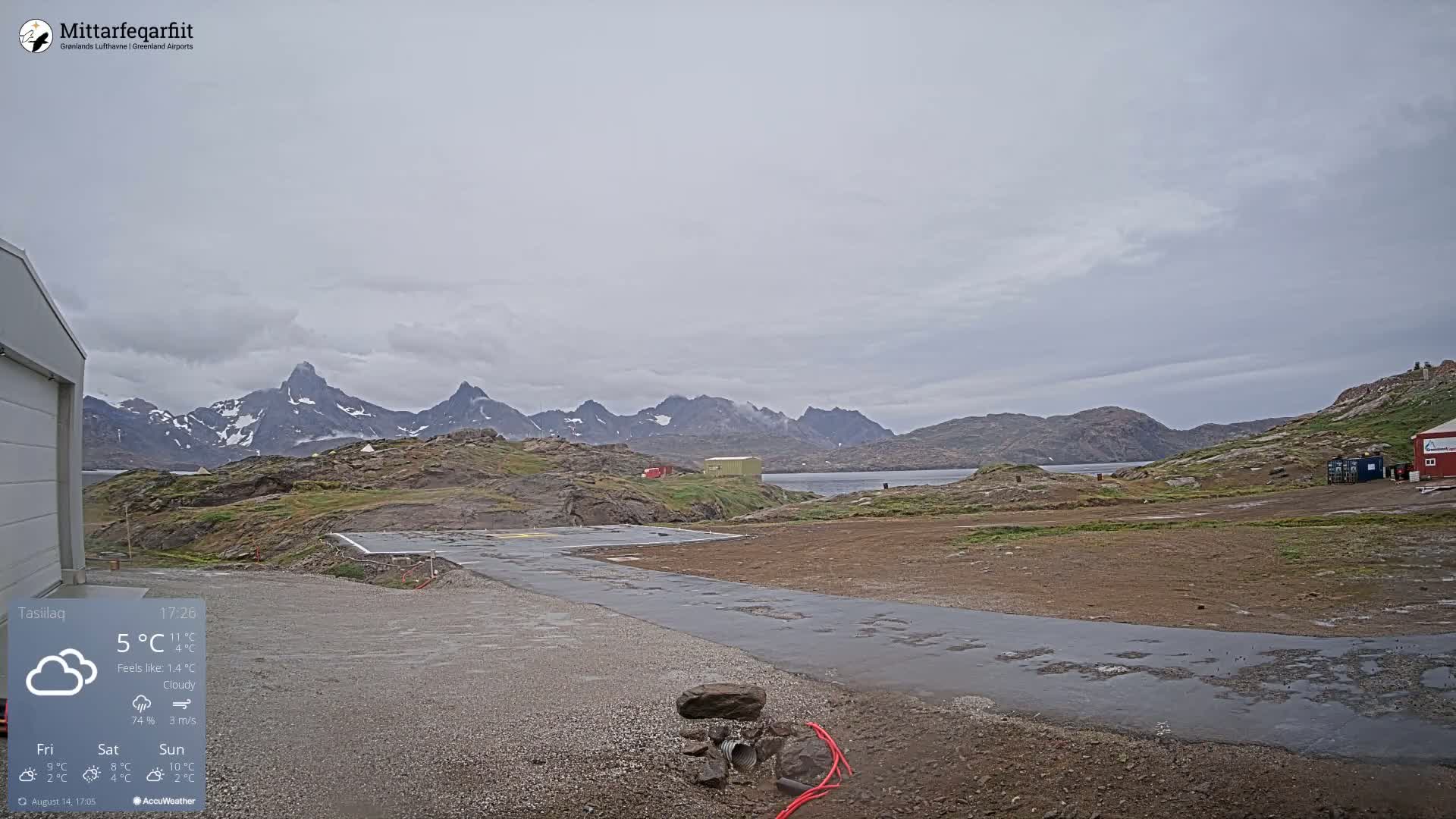 Tasiilaq Heliport Live Cam AGM / BGAM - Tasiilaq, Sermersooq, Greenland, Denmark