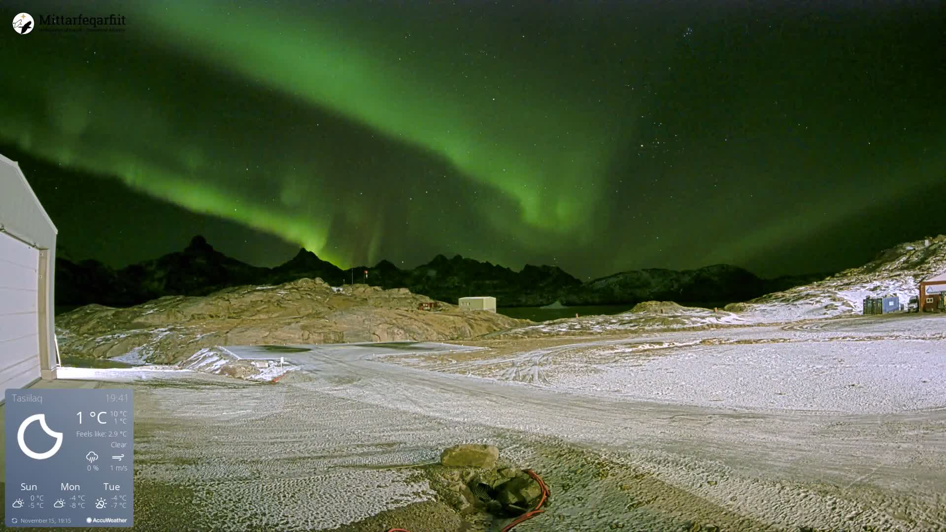 Tasiilaq Heliport Live Cam AGM / BGAM - Tasiilaq, Sermersooq, Greenland, Denmark
