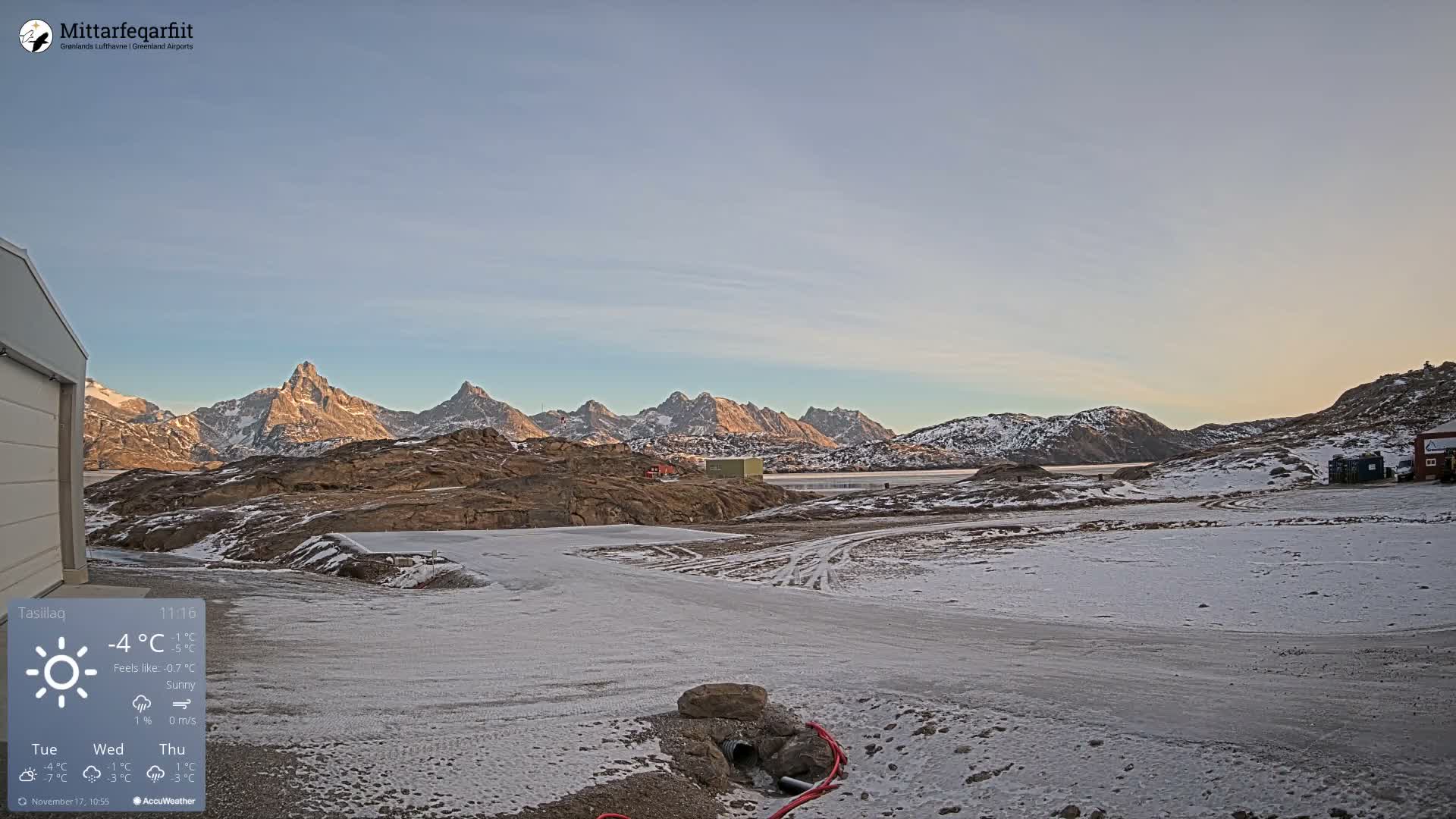 Tasiilaq Heliport Live Cam AGM / BGAM - Tasiilaq, Sermersooq, Greenland, Denmark