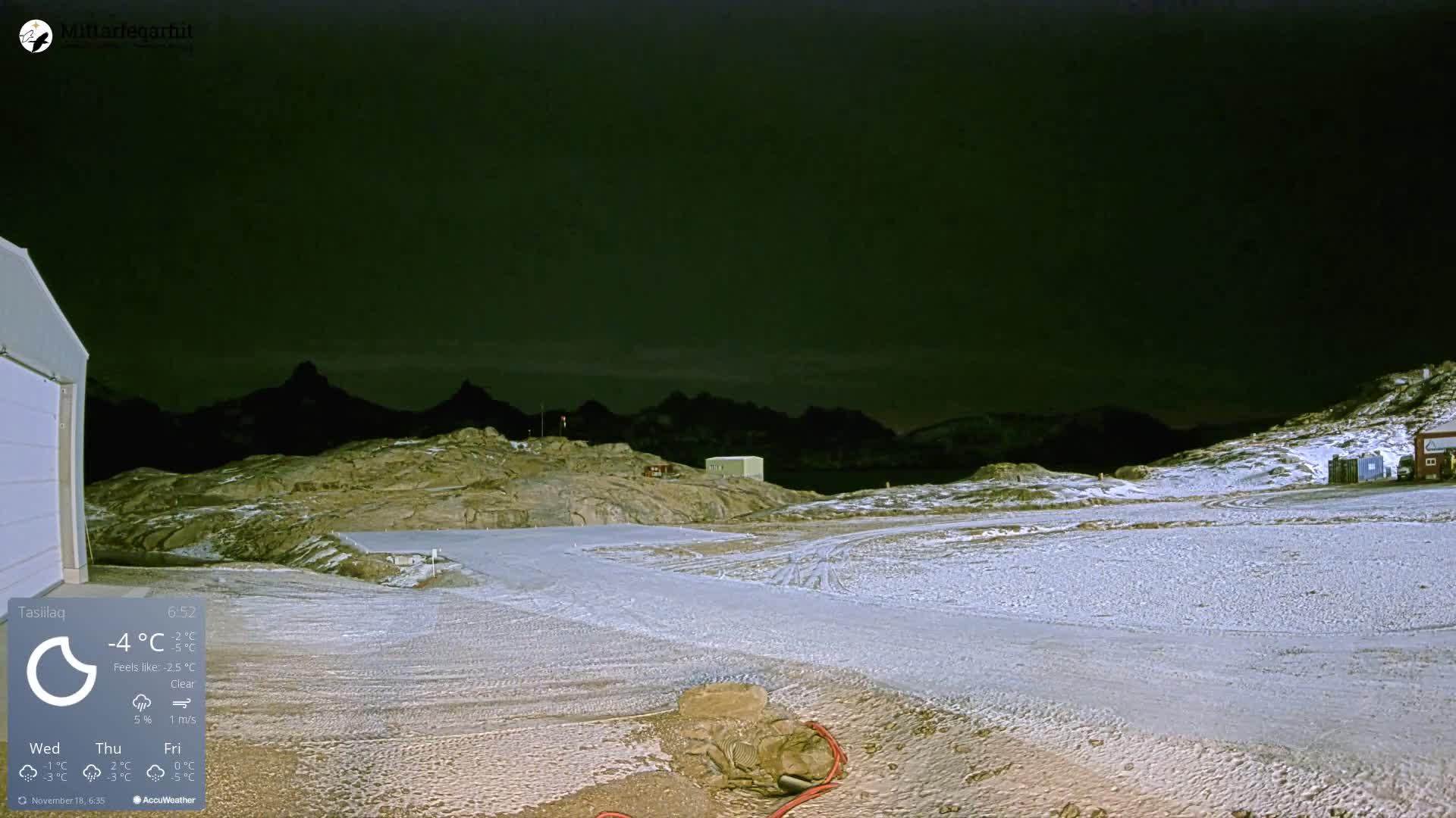 Tasiilaq Heliport Live Cam AGM / BGAM - Tasiilaq, Sermersooq, Greenland, Denmark