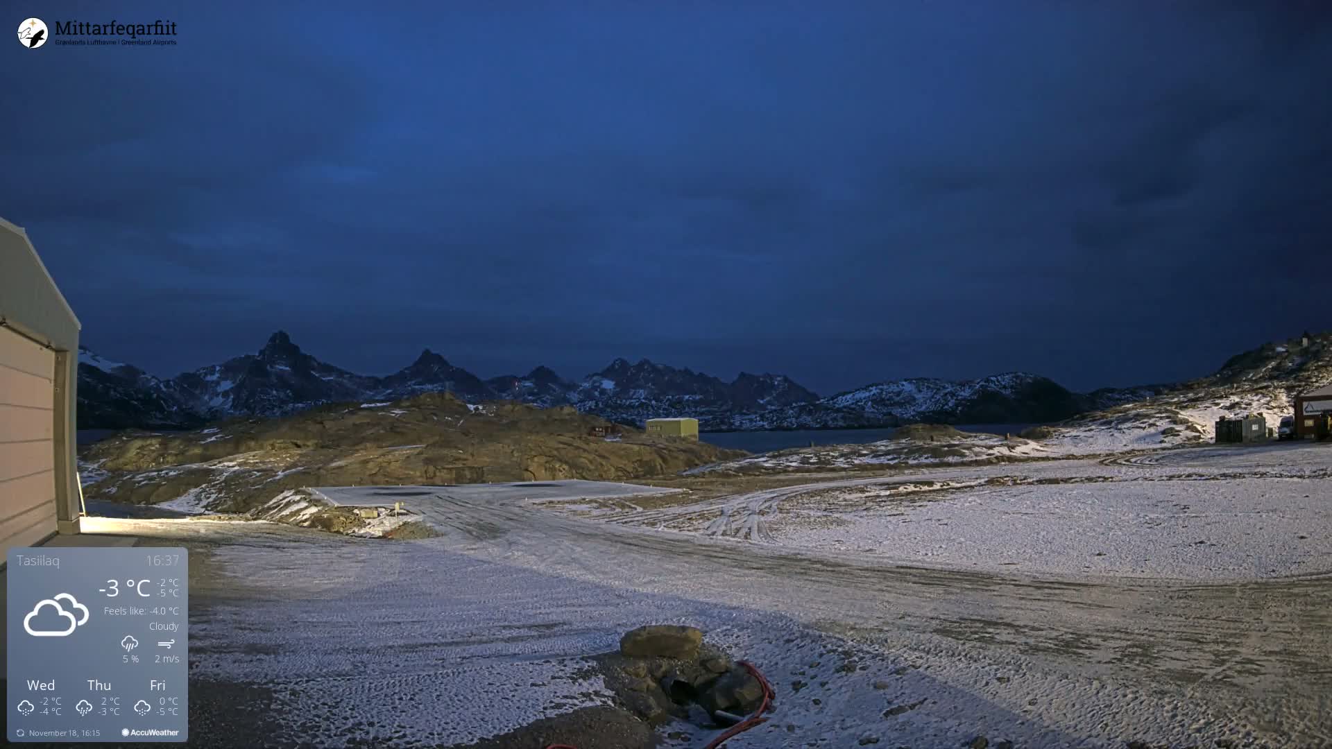 Tasiilaq Heliport Live Cam AGM / BGAM - Tasiilaq, Sermersooq, Greenland, Denmark