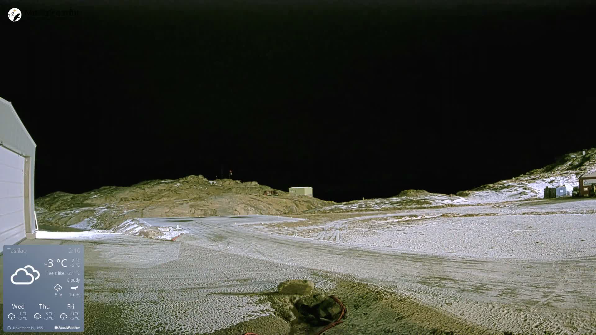 Tasiilaq Heliport Live Cam AGM / BGAM - Tasiilaq, Sermersooq, Greenland, Denmark