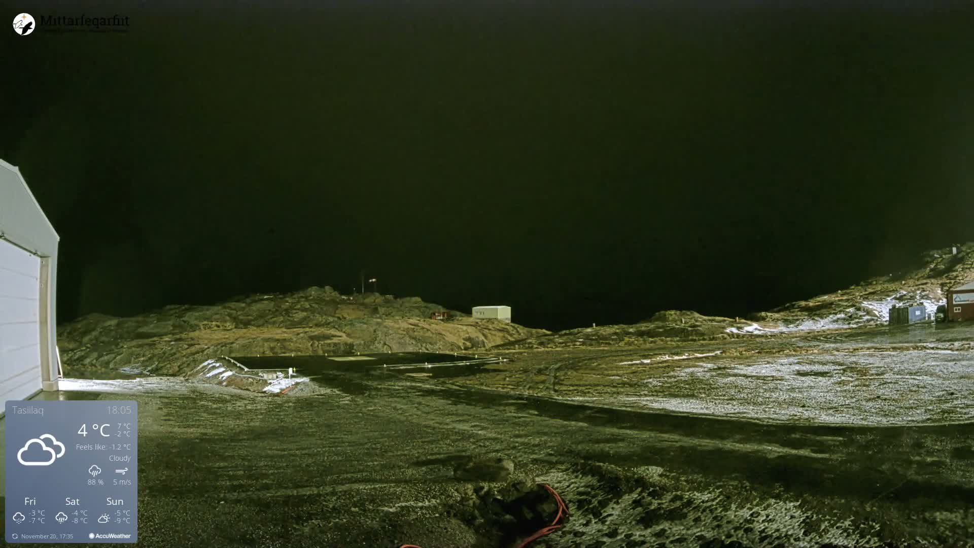 Tasiilaq Heliport Live Cam AGM / BGAM - Tasiilaq, Sermersooq, Greenland, Denmark