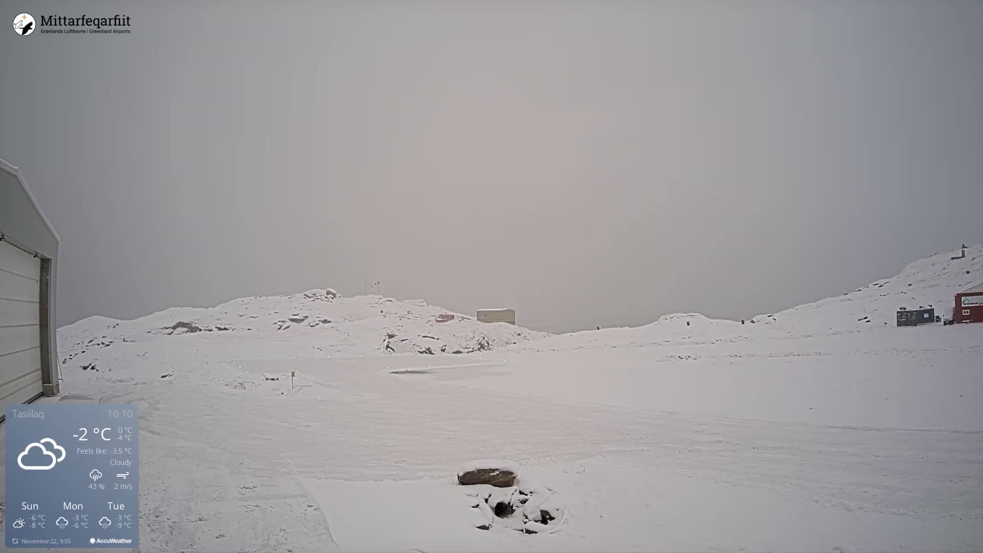 Tasiilaq Heliport Live Cam AGM / BGAM - Tasiilaq, Sermersooq, Greenland, Denmark