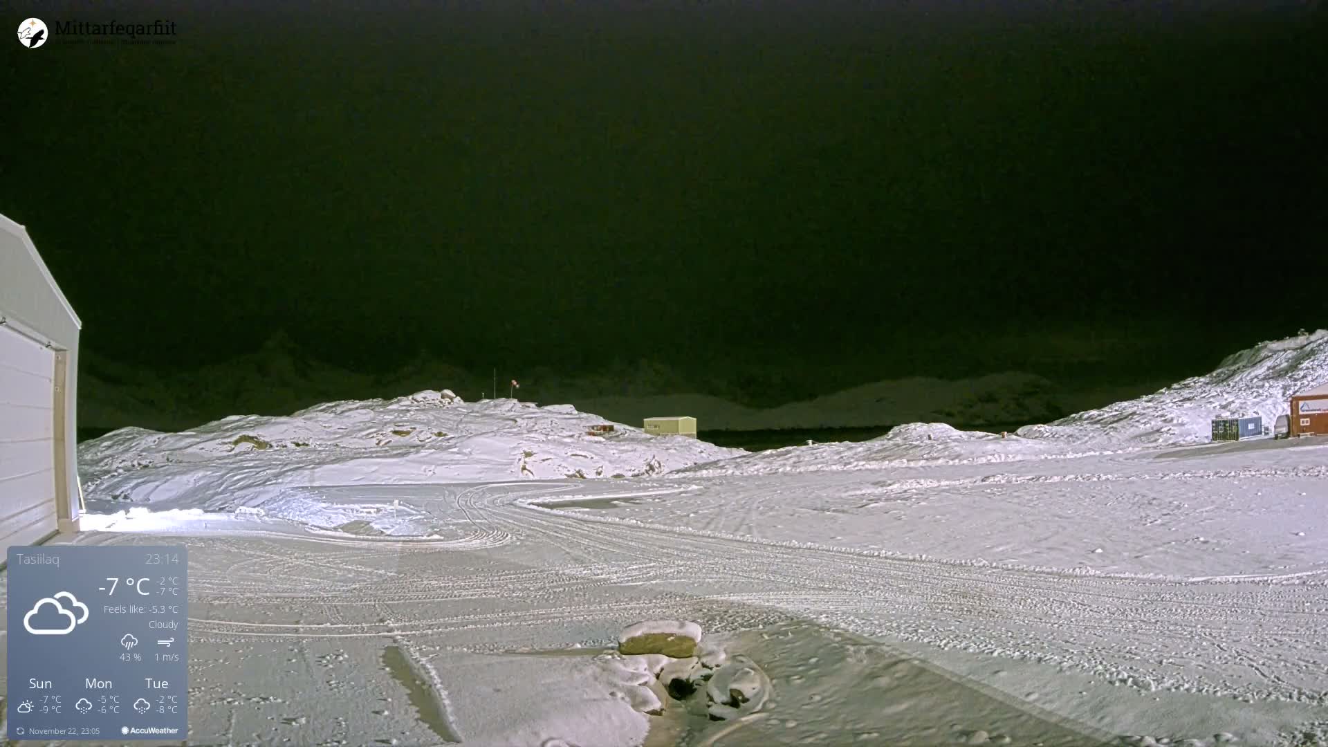 Tasiilaq Heliport Live Cam AGM / BGAM - Tasiilaq, Sermersooq, Greenland, Denmark