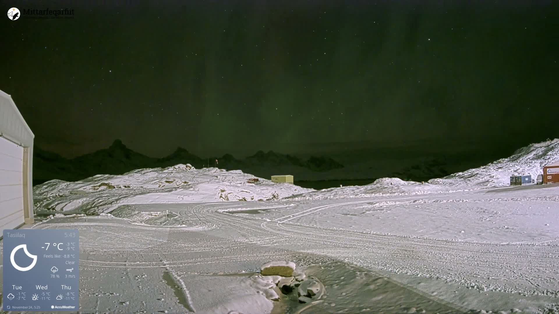 Tasiilaq Heliport Live Cam AGM / BGAM - Tasiilaq, Sermersooq, Greenland, Denmark