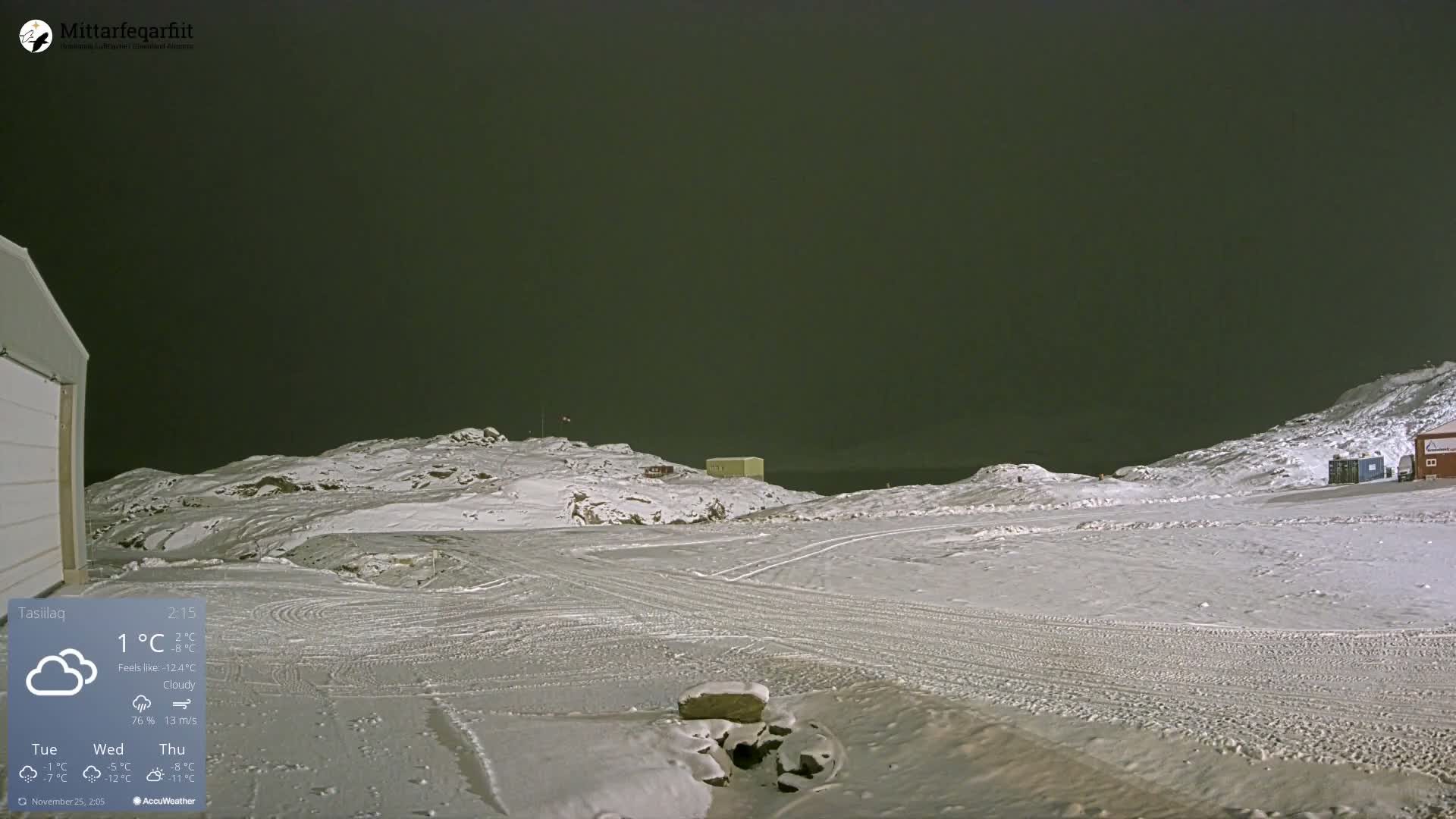 Tasiilaq Heliport Live Cam AGM / BGAM - Tasiilaq, Sermersooq, Greenland, Denmark