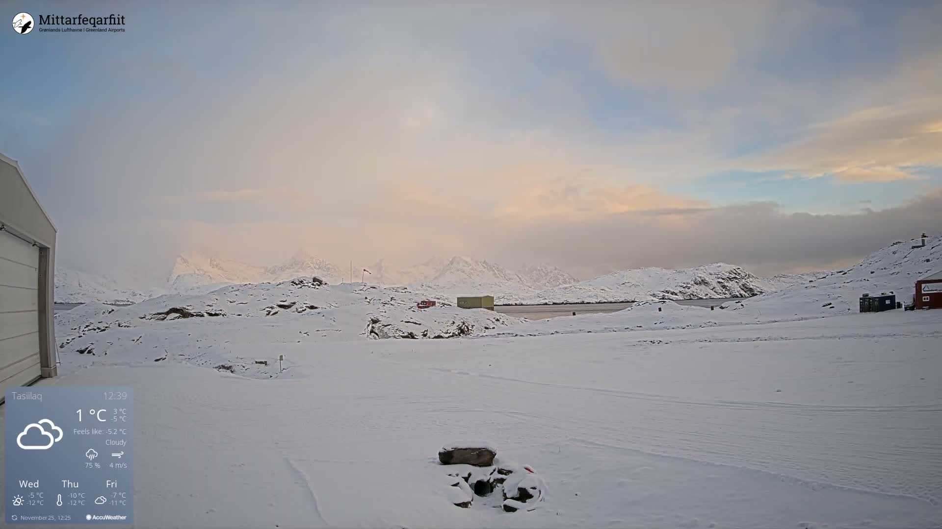 Tasiilaq Heliport Live Cam AGM / BGAM - Tasiilaq, Sermersooq, Greenland, Denmark