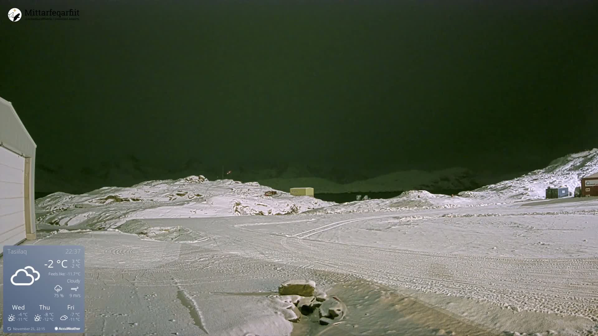 Tasiilaq Heliport Live Cam AGM / BGAM - Tasiilaq, Sermersooq, Greenland, Denmark