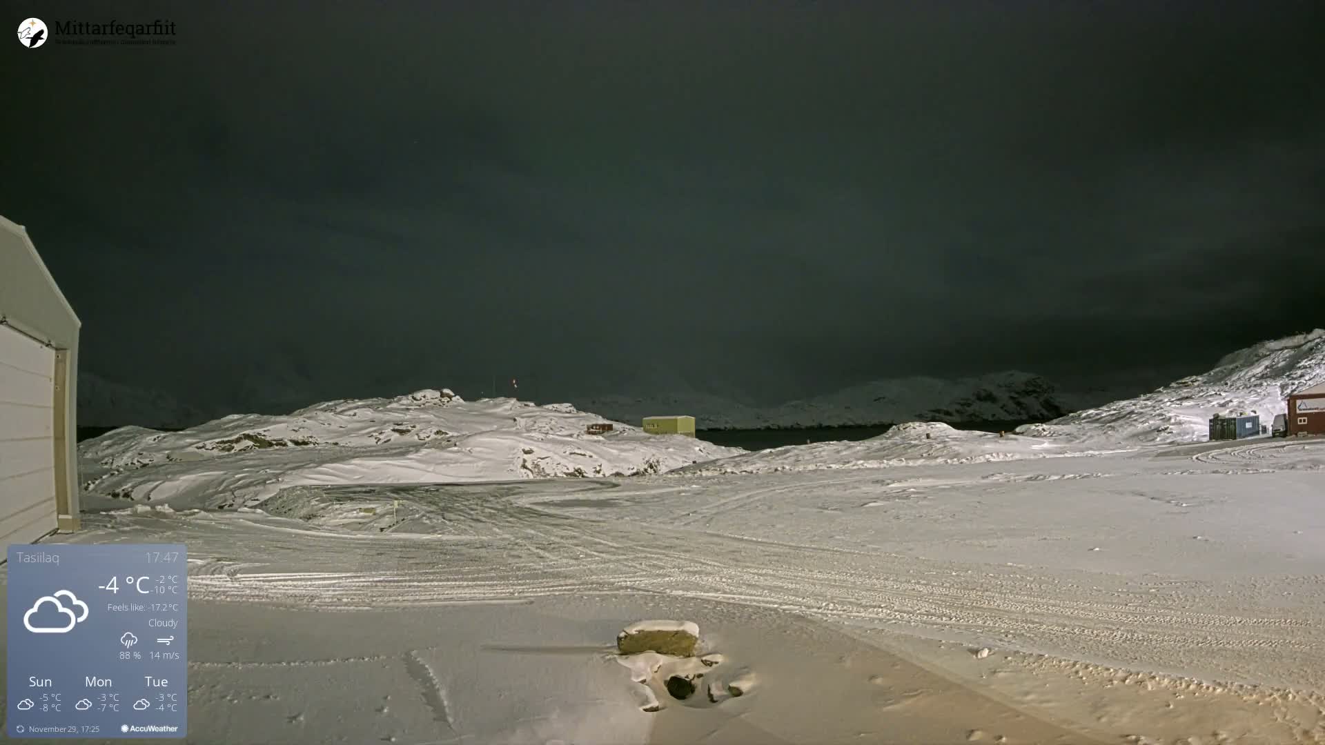 Tasiilaq Heliport Live Cam AGM / BGAM - Tasiilaq, Sermersooq, Greenland, Denmark