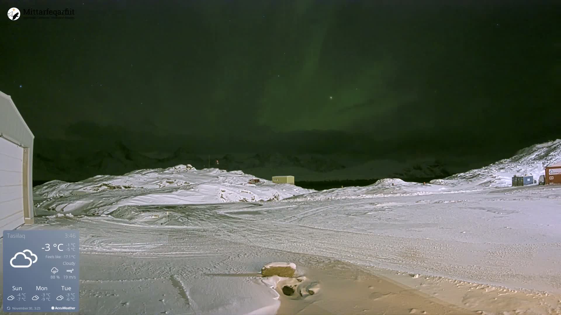 Tasiilaq Heliport Live Cam AGM / BGAM - Tasiilaq, Sermersooq, Greenland, Denmark