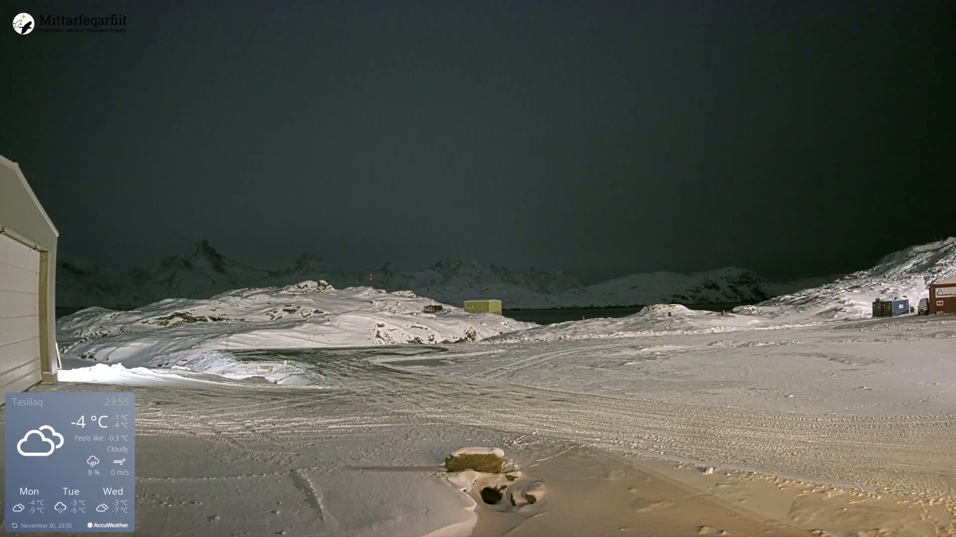 Tasiilaq Heliport Live Cam AGM / BGAM - Tasiilaq, Sermersooq, Greenland, Denmark