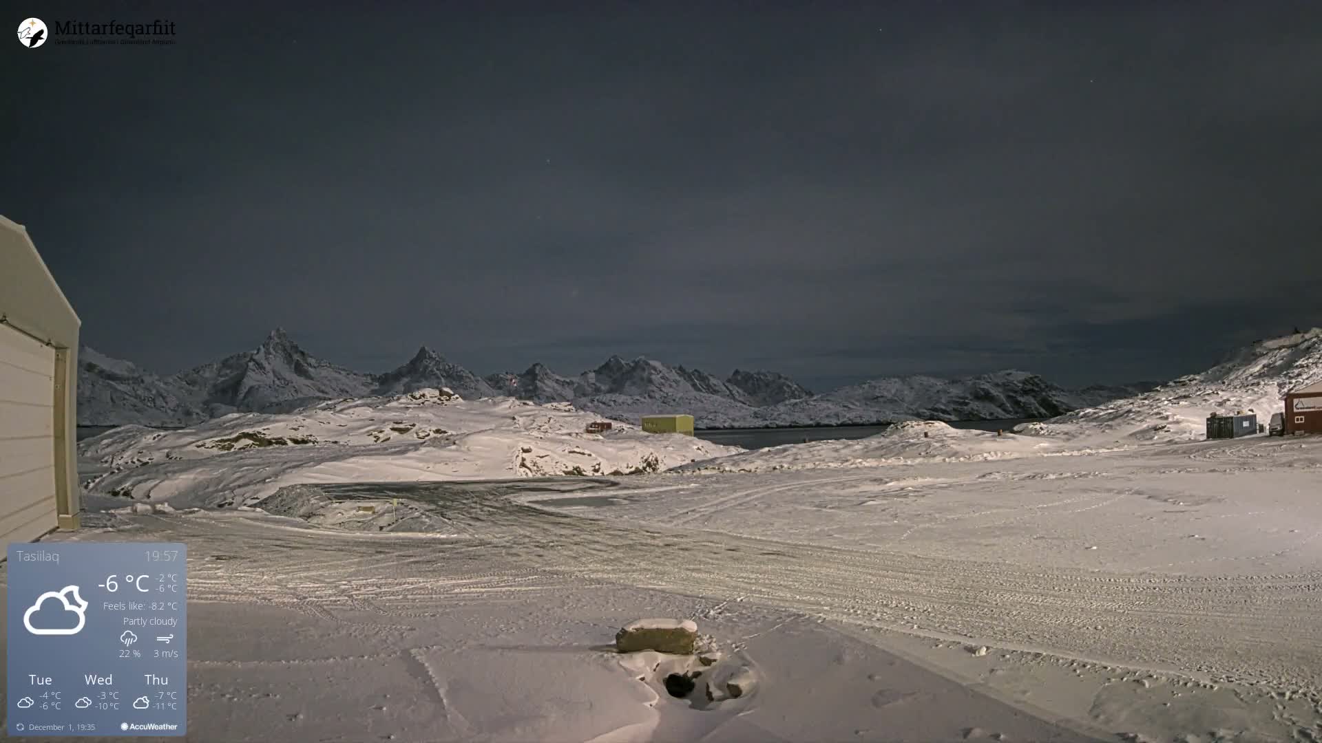 Tasiilaq Heliport Live Cam AGM / BGAM - Tasiilaq, Sermersooq, Greenland, Denmark
