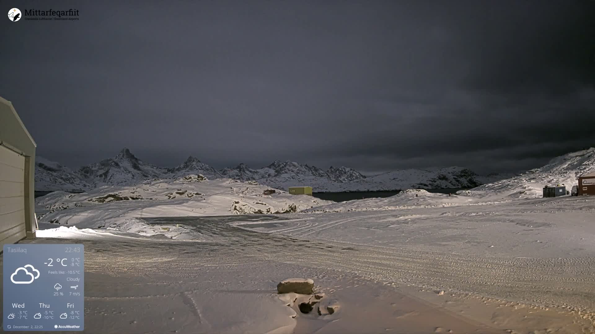 Tasiilaq Heliport Live Cam AGM / BGAM - Tasiilaq, Sermersooq, Greenland, Denmark