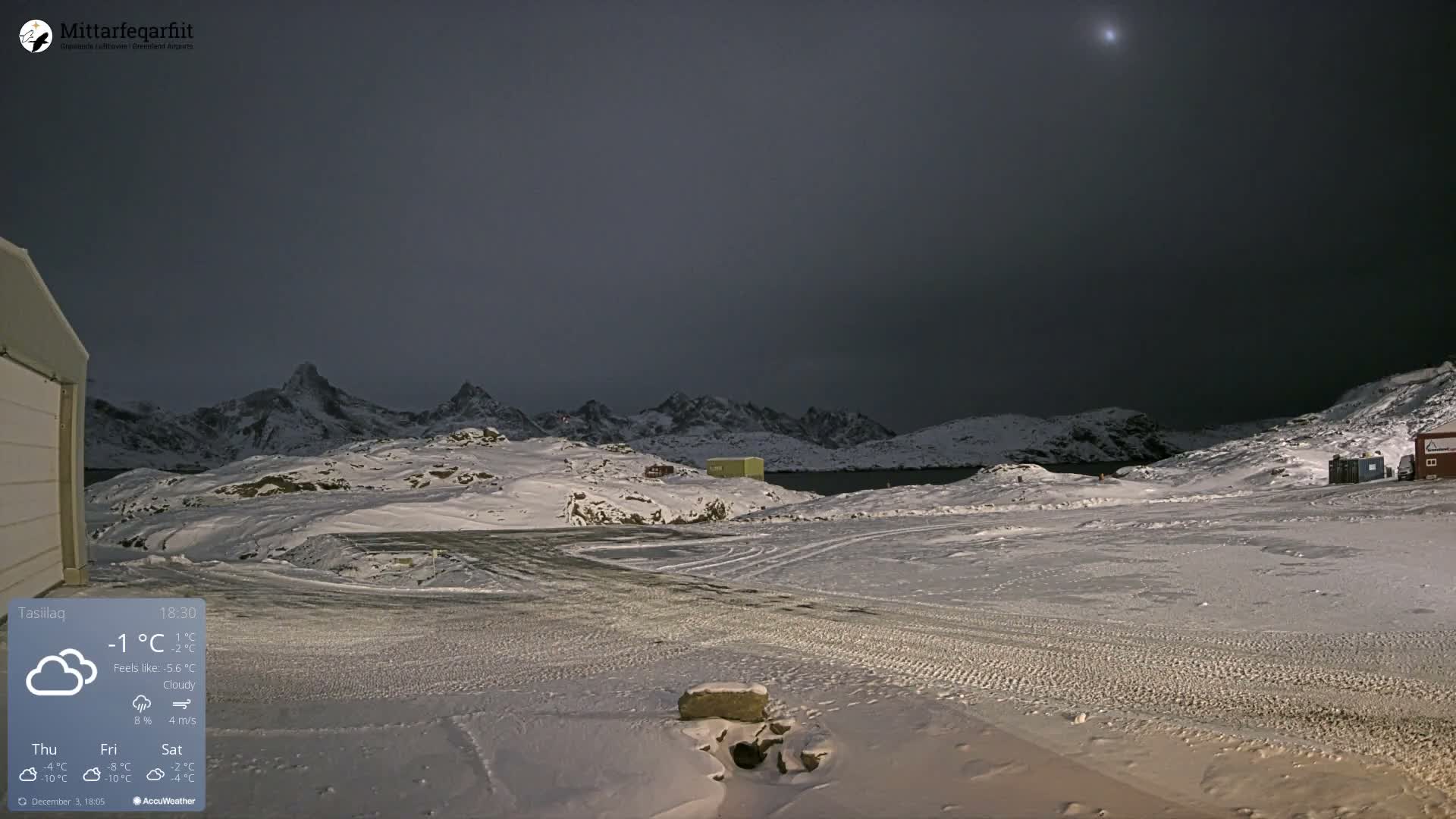 Tasiilaq Heliport Live Cam AGM / BGAM - Tasiilaq, Sermersooq, Greenland, Denmark