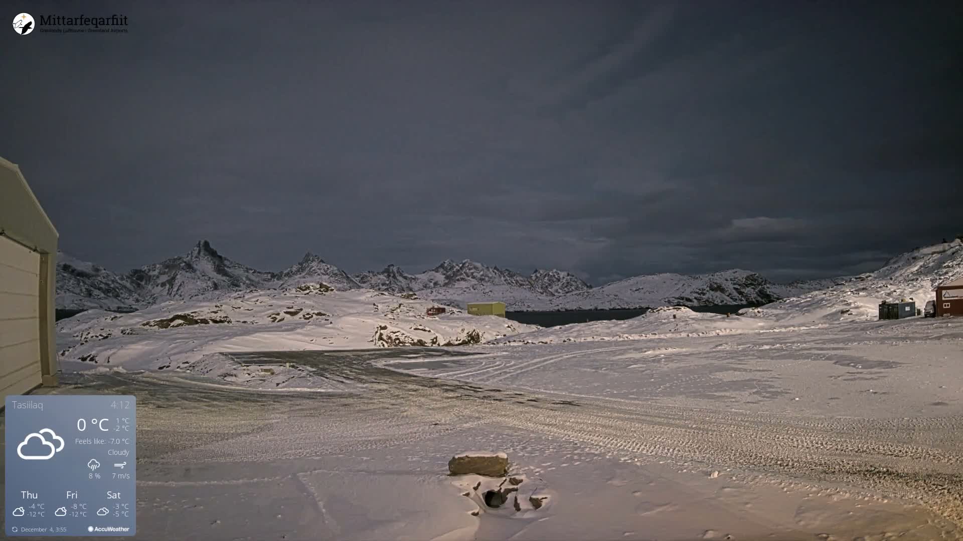 Tasiilaq Heliport Live Cam AGM / BGAM - Tasiilaq, Sermersooq, Greenland, Denmark