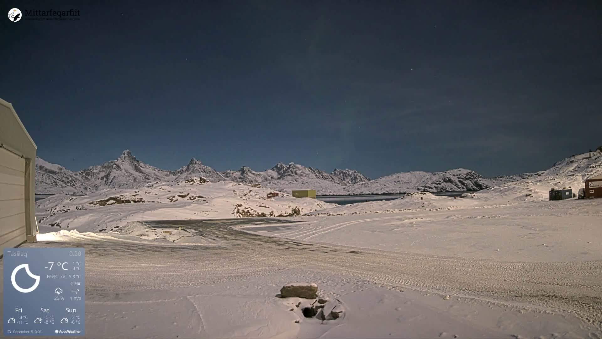 Tasiilaq Heliport Live Cam AGM / BGAM - Tasiilaq, Sermersooq, Greenland, Denmark