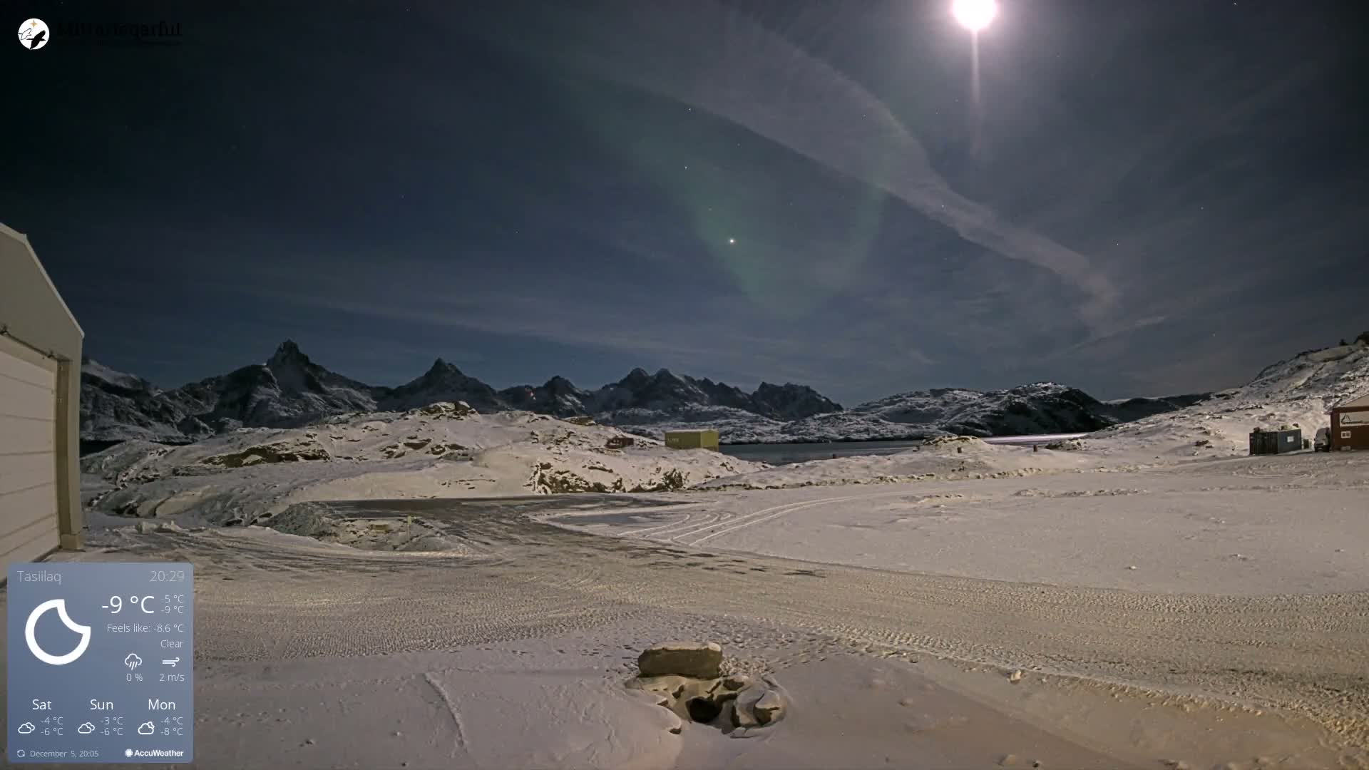 Tasiilaq Heliport Live Cam AGM / BGAM - Tasiilaq, Sermersooq, Greenland, Denmark