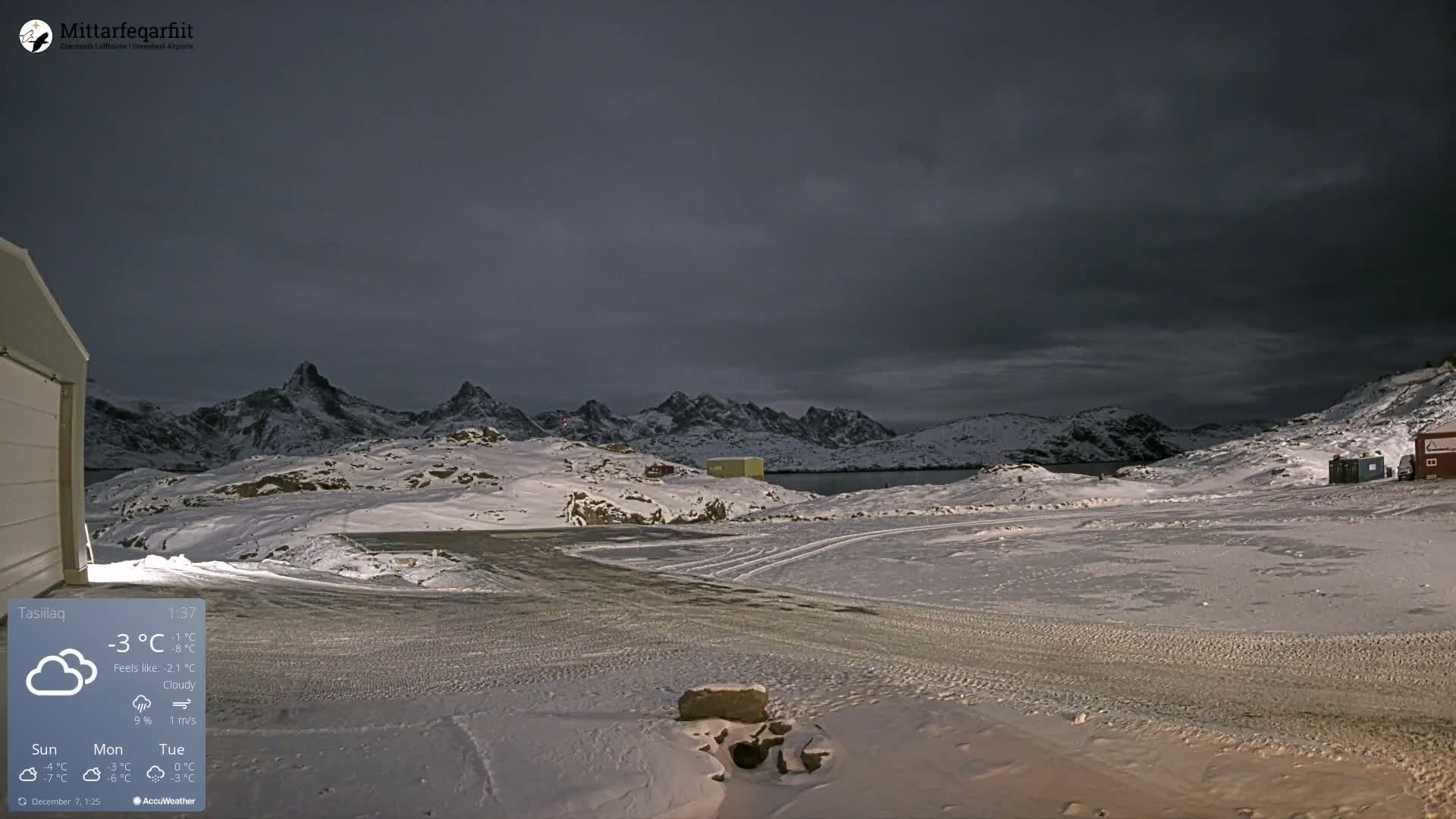 Tasiilaq Heliport Live Cam AGM / BGAM - Tasiilaq, Sermersooq, Greenland, Denmark