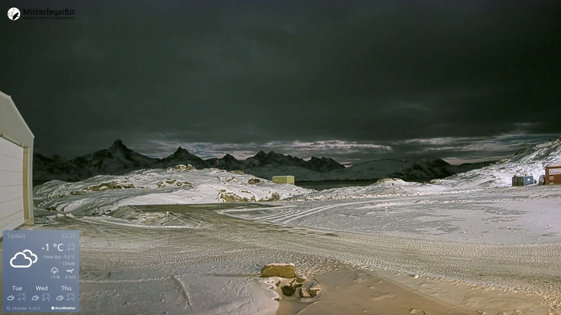 Tasiilaq Heliport Live Cam AGM / BGAM - Tasiilaq, Sermersooq, Greenland, Denmark