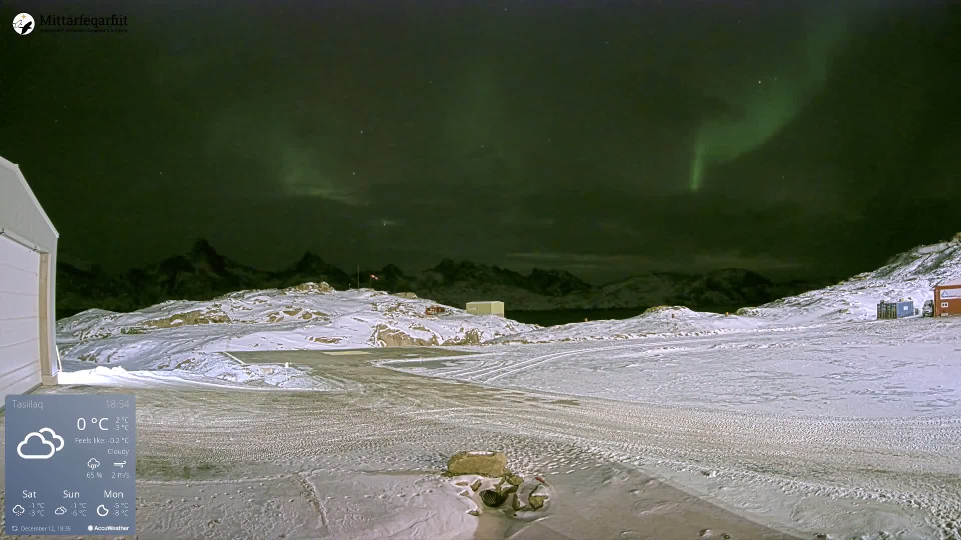 Tasiilaq Heliport Live Cam AGM / BGAM - Tasiilaq, Sermersooq, Greenland, Denmark